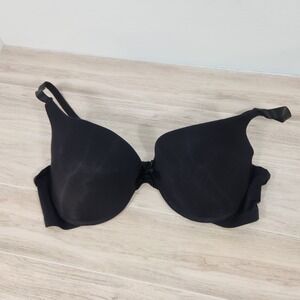 Women's Bra‎ Size 36C Black Push-up Adjustable Strap Hook & Eye Closure
